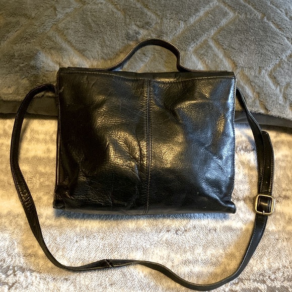 Hobo International Leather Black Satchel/Crossbody Purse - Picture 2 of 12